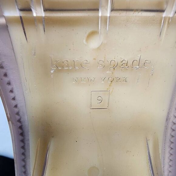 Kate Spade Puddle Rain Booties Women’s 9 White Rubber Round Toe - Picture 12 of 12